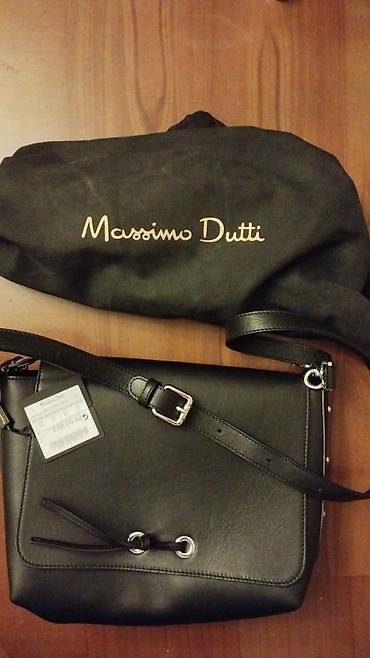 Çantalar: Massimo Dutti çiyin çantası - Rəng: qara - Material: hamar teksturalı — 1