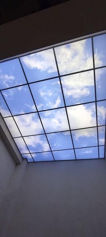 Asma tavanlar: LED işıqlı dekorativ tavan panelləri – mərmər teksturalı və geometrik — 7