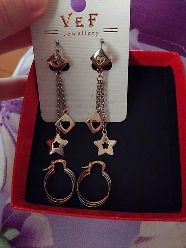 urek: VEF Jewellery sırğa seti - Brend: VEF Jewellery - Dəst: 2 cüt sırğa - — 1