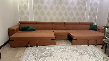 Модульные диваны: Диван модульный прямой, очень большой длины (примерно на всю стену — 7