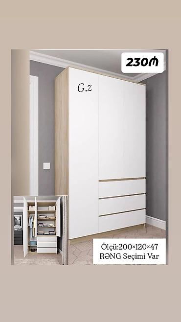 gardirob: Məhsul: 3 qapılı gardırob - Ölçü: 200 × 120 × 47 sm - Qiymət: 230 ₼ - — 1