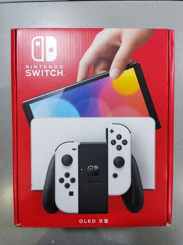 Video oyunlar üçün aksesuarlar: Nintendo switch oled ağ. Originaldır, yenidir. - Sahil və İçərişəhər