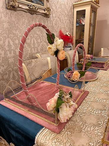 toy nişan xoncaları: Xonça/gəlin nişan dəsti – əl işidir - Komplekt: müxtəlif ölçü və — 4