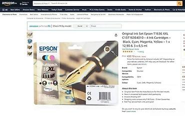 Skeneri: Komplet mastiljenih patrona E16XL – CMY - Tip: Ink Cartridge — 10