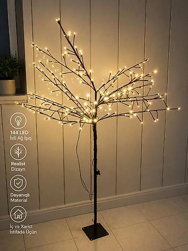 yolka: LED işıqlı dekorativ ağac lampa - 144 ədəd isti ağ işıq LED – yumşaq — 1