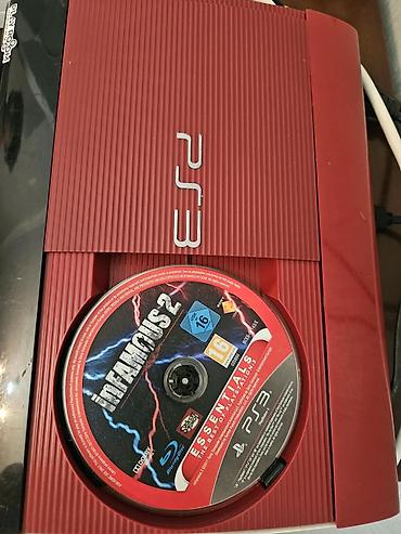 ps3 gence: Sony PlayStation 3 Super Slim (qırmızı) - Rəng: qırmızı korpus, üstə — 2