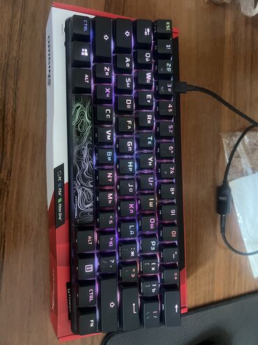 клавиатура hyper x: Клавиатура, HyperX, Механическая, Проводное подключение, Размер: 60%