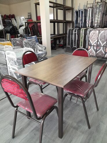 parça stul: Новый, Прямоугольный стол, 6 стульев, Нераскладной, Со стульями, Металл, Азербайджан