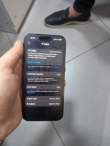 iphone sr: IPhone 15 Pro, 256 GB, Mavi, Zəmanət — 2