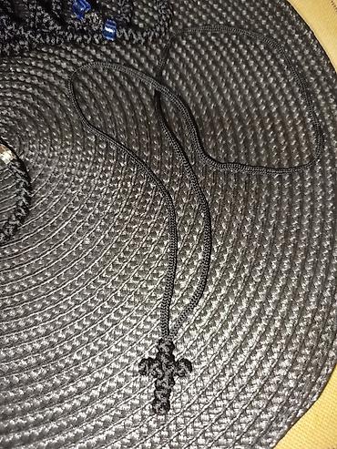necklace: Ručno pletene brojanice/narukvice od crne končane uzice. - Materijal — 5