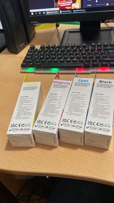 Принтеры: Краска для принтера Epson 103, 003, 101, 001 большой набор чернил из — 10