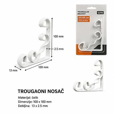 KMT Q295 cvet nosač – dekorativni trougaoni nosač za police i zidne