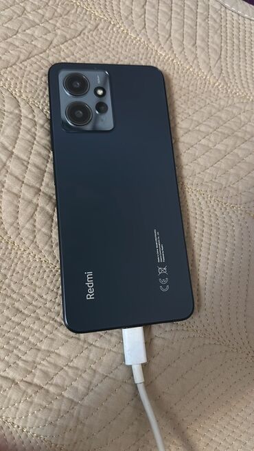 телефоны xiaomi redmi нот 8: Redmi, Redmi Note 12, Колдонулган, 128 ГБ, түсү - Кара, 1 SIM, 2 SIM