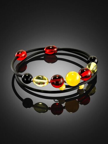 Bilərziklər: Endirim.Təbii baltik kəhrəbasından dəbli brasletlər və kolyelər.Simli — 2