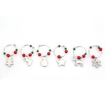 свадебные бокалы на: Кольцо подвески на бокалы 🎄🍷 Отличный аксессуар для праздничного — 7