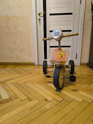 hybrid bicycle: Uşaq üçtəkərli velosipedi - Rəng: açıq bej/şaftalı tonları - 3 — 1