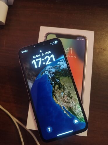 Apple iPhone: IPhone X, 256 GB, White Titanium, Face ID