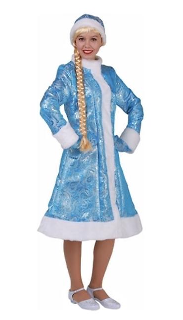 Карнавальные костюмы: Костюм Снегурочки (женский) - Эффектное голубое пальто из — 4