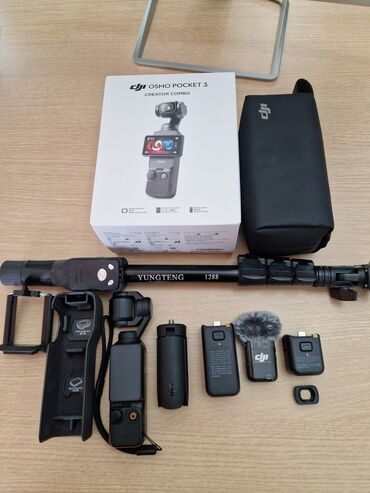 Videokameralar: Dji osmo pocket creator combo 3 qiymət: 1100 manat. Heç bir