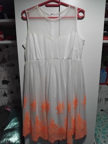 petrolej boja haljine: Asos L (EU 40), XL (EU 42), bоја - Bela, Drugi stil, Na bretele