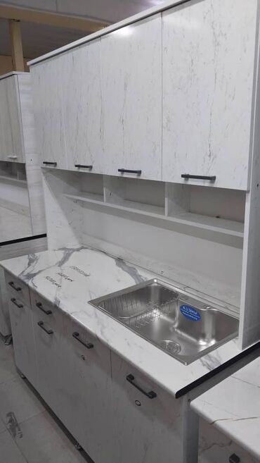 Кухонные гарнитуры: Кухонный гарнитур, Новый, цвет - Белый, ДСП, Платная доставка, Самовывоз — 5