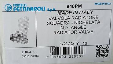 sensor krant: Pettinaroli 940PM köşə radiator ventili - Brend: Fratelli Pettinaroli — 3