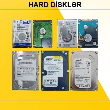 Prosessorlar: Sərt disk (HDD) < 120 GB, İşlənmiş