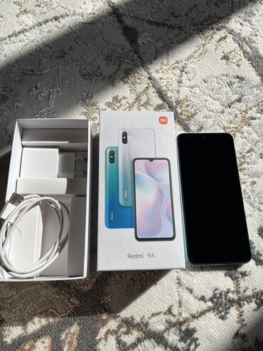 wifi адаптеры о: Redmi, Redmi 9A, Колдонулган, 32 ГБ, түсү - Көк, 2 SIM