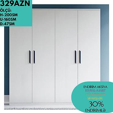 veşilka satışı: Düz dolab, Yataq otağı üçün, Paltar üçün, Açılan, Korpuslu, 4 qapılı — 6