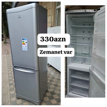 Soyuducular: İşlənmiş 2 qapılı Indesit Soyuducu Satılır, rəng - Gümüşü
