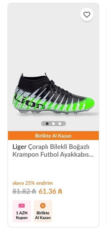 ağ ketlər: Trendyoldan alınıb 61 manata sadəcə razmer ayağa olmadığı üçün satılır