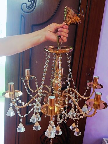 soba islenmis: Çılçıraq, 6 lampa, Metal
