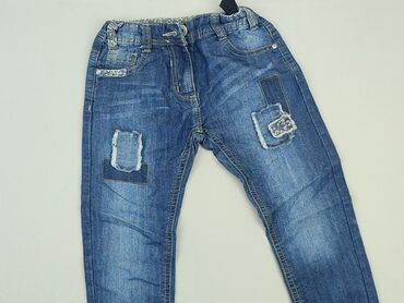 jeansy na szelkach: Jeans, 4-5 years, 104/110, condition - Very good