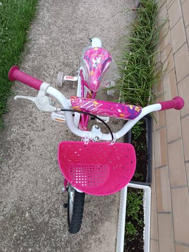Dečiji bicikli: Deciji bicikl X-Kids 16" za devojcice sa pom ljubicasta Decija — 1