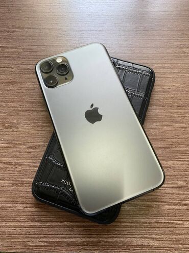 Apple iPhone: IPhone 11 Pro, Б/у, 256 ГБ, Space Gray, Защитное стекло, Чехол, Кабель, 80 %