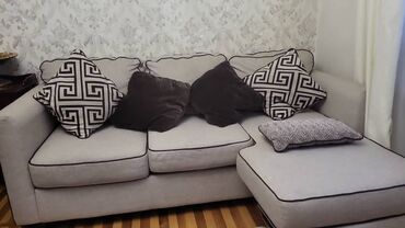аренда стул: Диван-кровать, цвет - Бежевый, Б/у