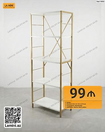 Ev və bağ: Metal karkaslı çoxrəfli stellaj • Model: Kod 10553 • Ölçülər — 1