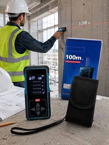 Рулеткалар жана алысты өлчөгүчтөр: Лазерный дальномер DIST 100 м Компактный электронный измеритель — 2