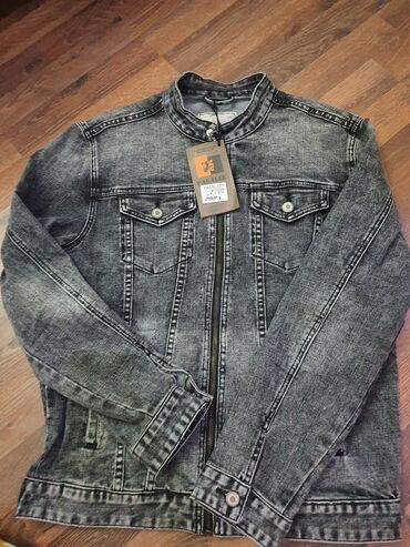 джинсовый куртка мужской: Куртка XL (EU 42), цвет - Серый
