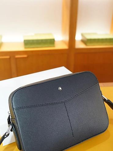 Çantalar: Montblanc çiyin çantası - Rəng: qara - Material: toxumalı dəri (sərt — 2