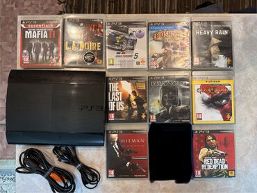 сони плестейшен 3: Игровой комплект PlayStation 3 Super Slim с коллекцией дисков привезен
