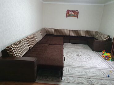 диван честер: Модульный диван, цвет - Коричневый, Б/у
