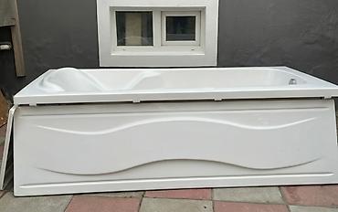 hamam dekoru: Hidromassajlı akril vanna Uzunluğu 1.90 m, dərinliyi 45sm - — 2