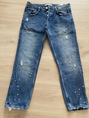 джинсы не дорого: Мом, Zara, Средняя талия