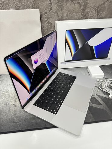ноутбук macbook: Ноутбук, Apple, 16 ГБ ОЗУ, Apple M1 Pro, 16 ", Б/у, Для несложных задач, память SSD