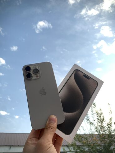 iphone 8 pro max: IPhone 15 Pro Max, Жаңы, 256 ГБ, Natural Titanium, Коргоочу айнек, Каптама, Куту, 98 %