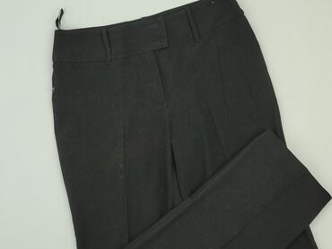 spodnie dzianinowe damskie czarne: Material trousers, XL (EU 42), condition - Good