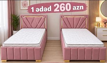 pambiq parca: Tək nəfərlik soft yataq çərçivəsi və döşək dəsti - Dizayn: Yumşaq — 3