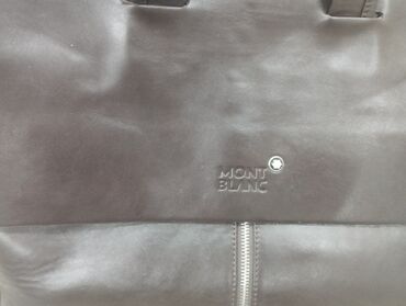 Çantalar: Montblanc qadini üçün iş çantası - Material: hamar, tünd qəhvəyi dəri