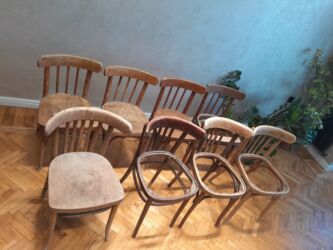 старые стулья: Qonaq otağı üçün, İşlənmiş, Qatlanmayan, Stul